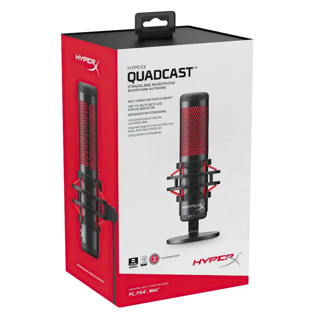 Micrófono USB Hyperx QuadCast Negro Condensador-6.webp