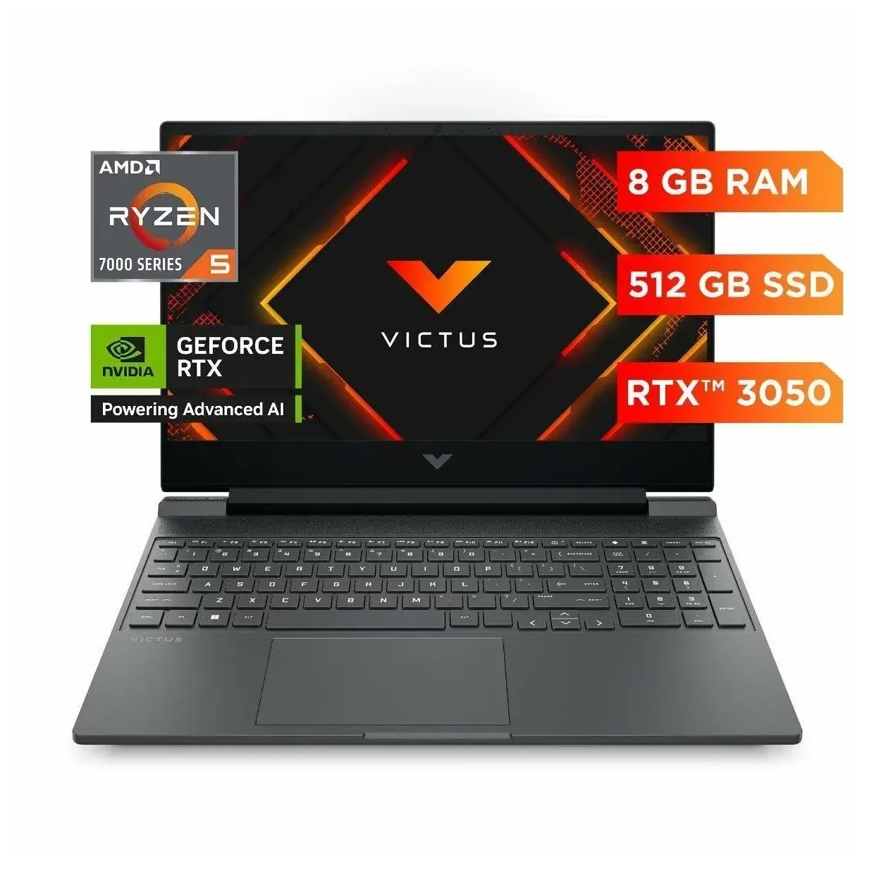 Notebook HP 15.6 Victus AMD Ryzen 5 7535HS 8GB 512GV WIN 11H RTX 3050-1.webp