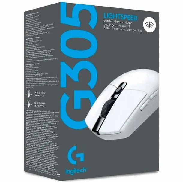 Mouse gamer inalámbrico Logitech G305 12.000dpi blanco-3.webp