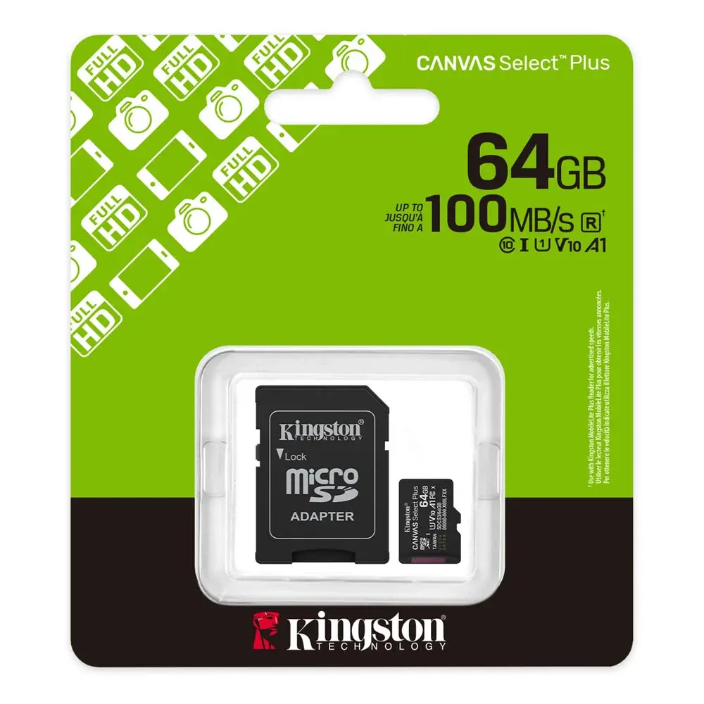 Tarjeta de Memoria Kingston Canvas Select Plus MicroSD 64GB-2.webp