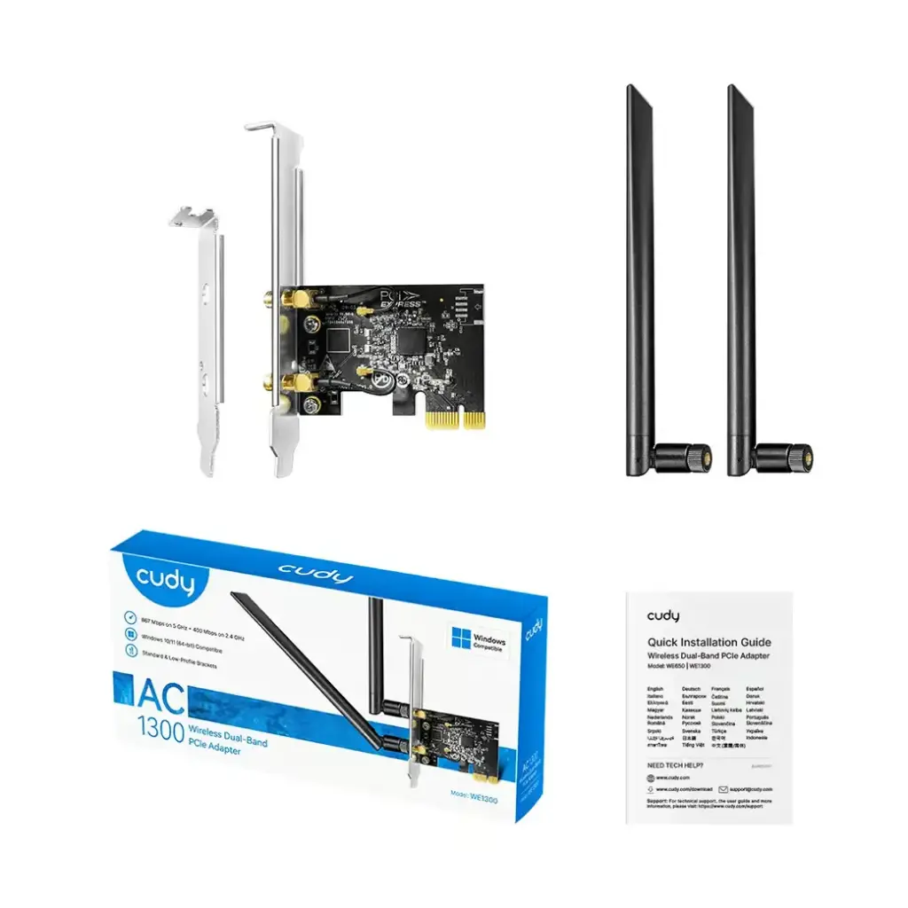 Placa de red PCIe Wifi AC1300 Cudy-3.webp