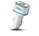 Cargador de auto 12v carga rápida Xaea Gear - 1 usb 1 usb tipo c Blanco-2.webp