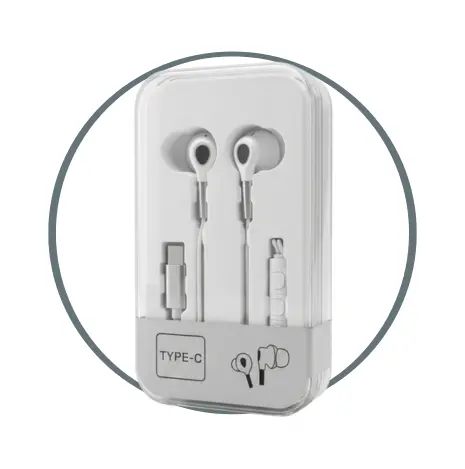 Auricular manos libres Xaea conector usb c blanco-2.webp