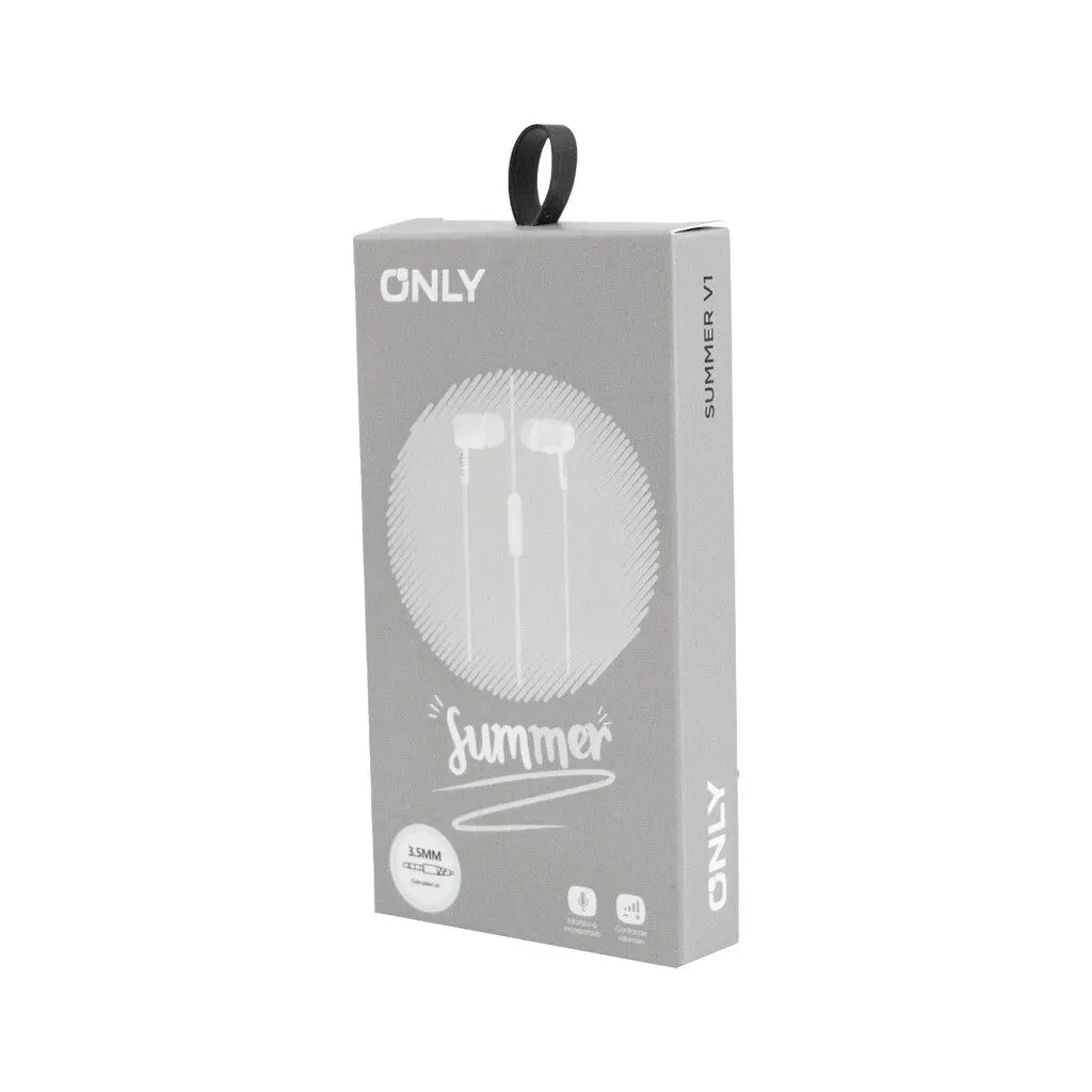Auricular manos libres Only Summer V1 conector plug 3.5mm blanco mod 18-2.webp