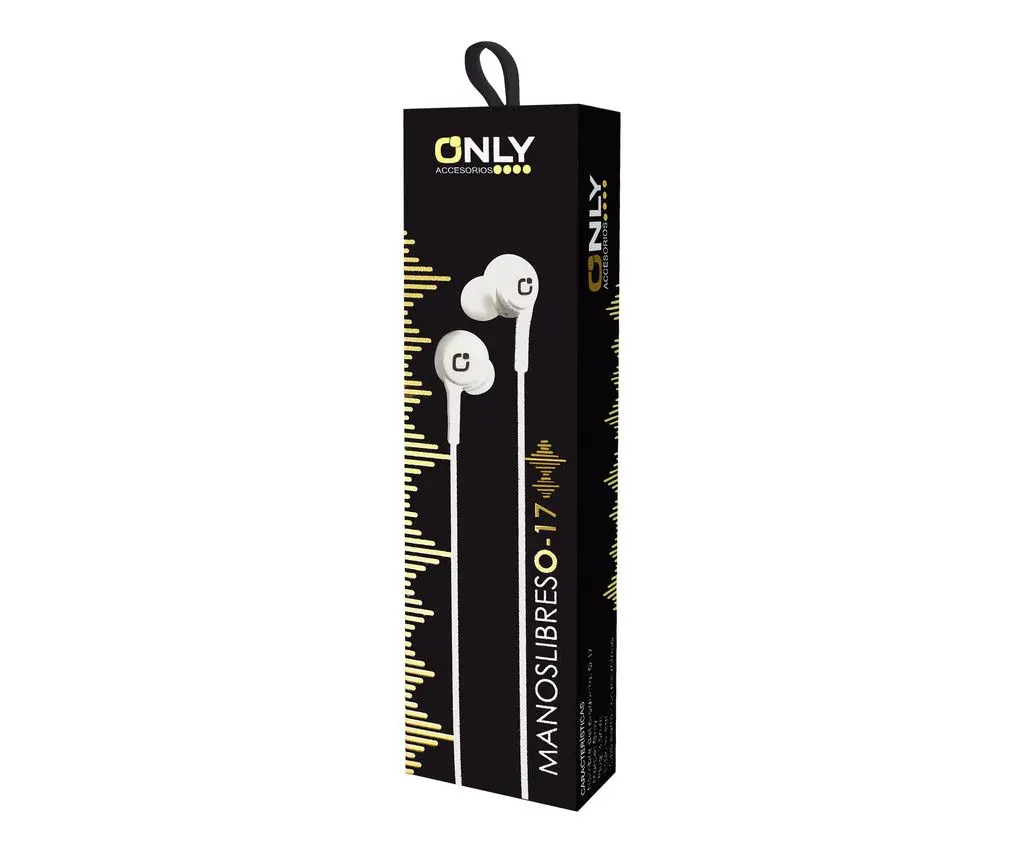 Auricular manos libres Only conector miniplug 3.5mm blanco-1.webp