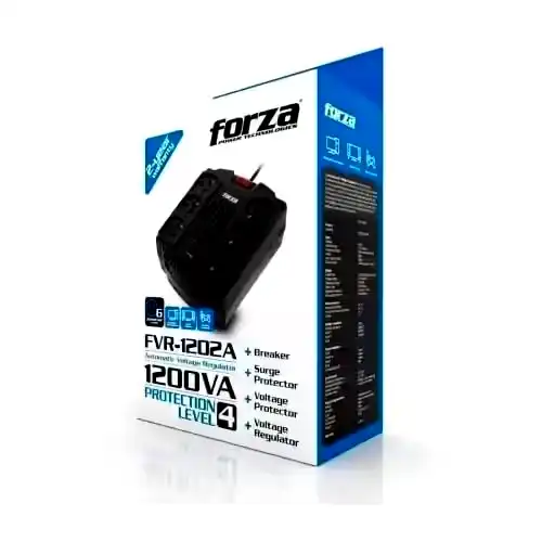 Additional Image 1: Estabilizador-Forza-1200VA-600W-6-tomas-Regulador-autom-1-1.webp