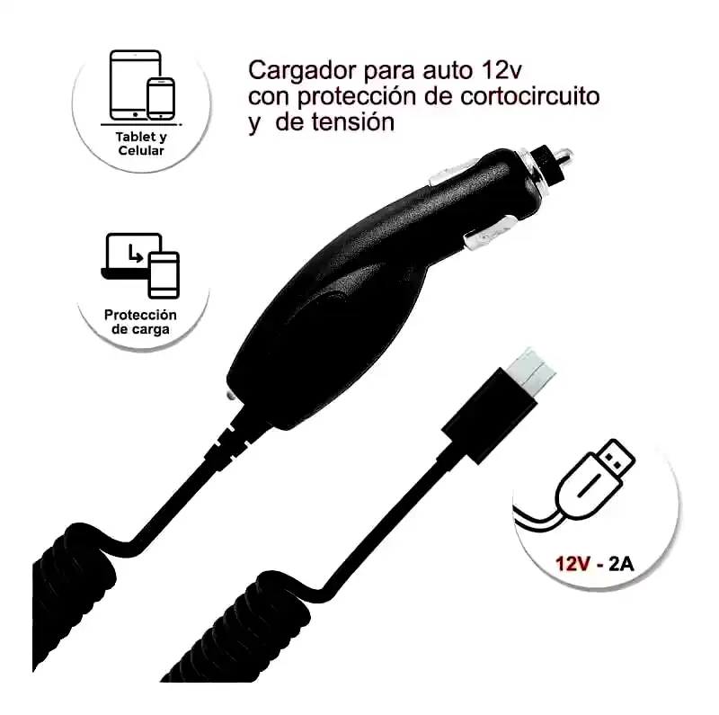 Additional Image 2: Cargador-de-auto-micro-usb-Soul-2A-3.webp