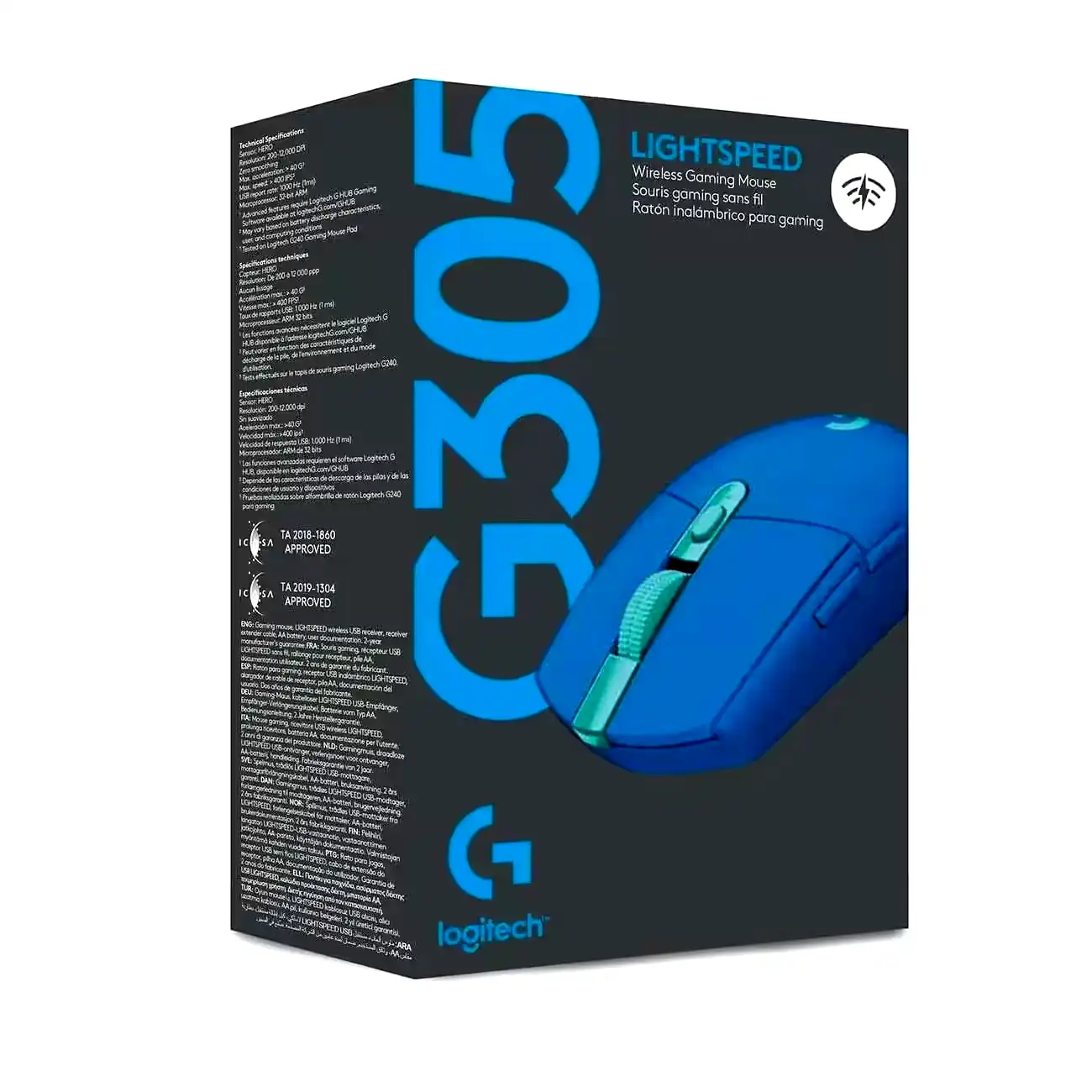 Additional Image 4: Mouse-gamer-inalambrico-Logitech-G305-12.000dpi-azul-4.webp