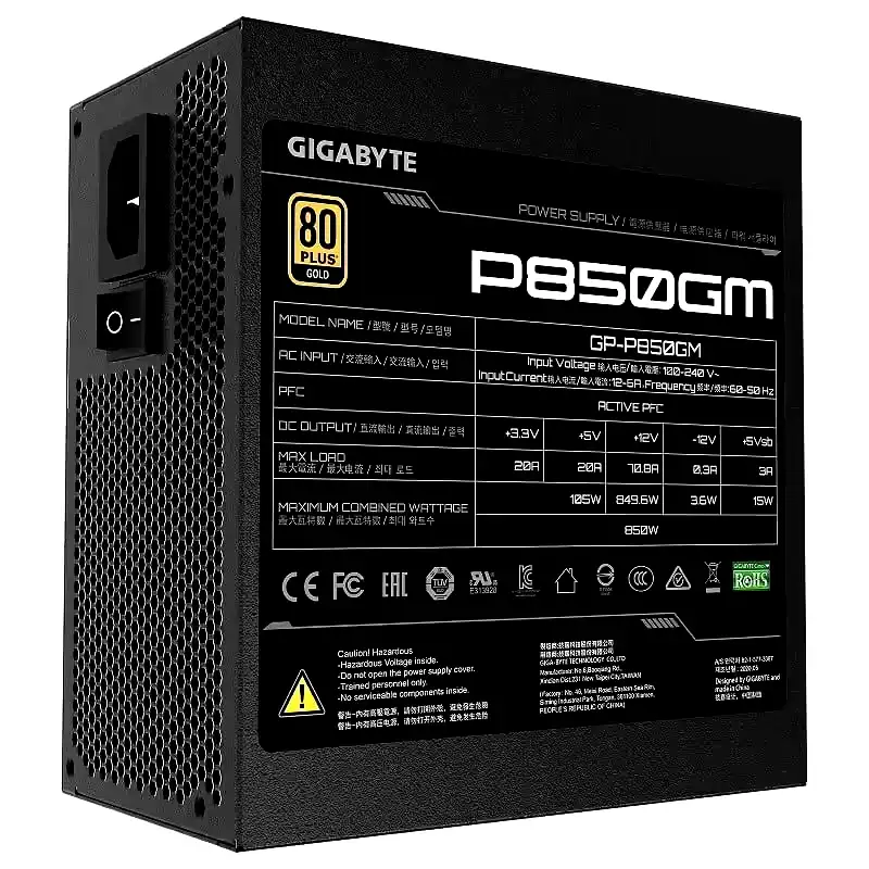 Additional Image 3: Fuente-Pc-Gigabyte-850W-80-Plus-Gold-Full-Modular-3-2.webp