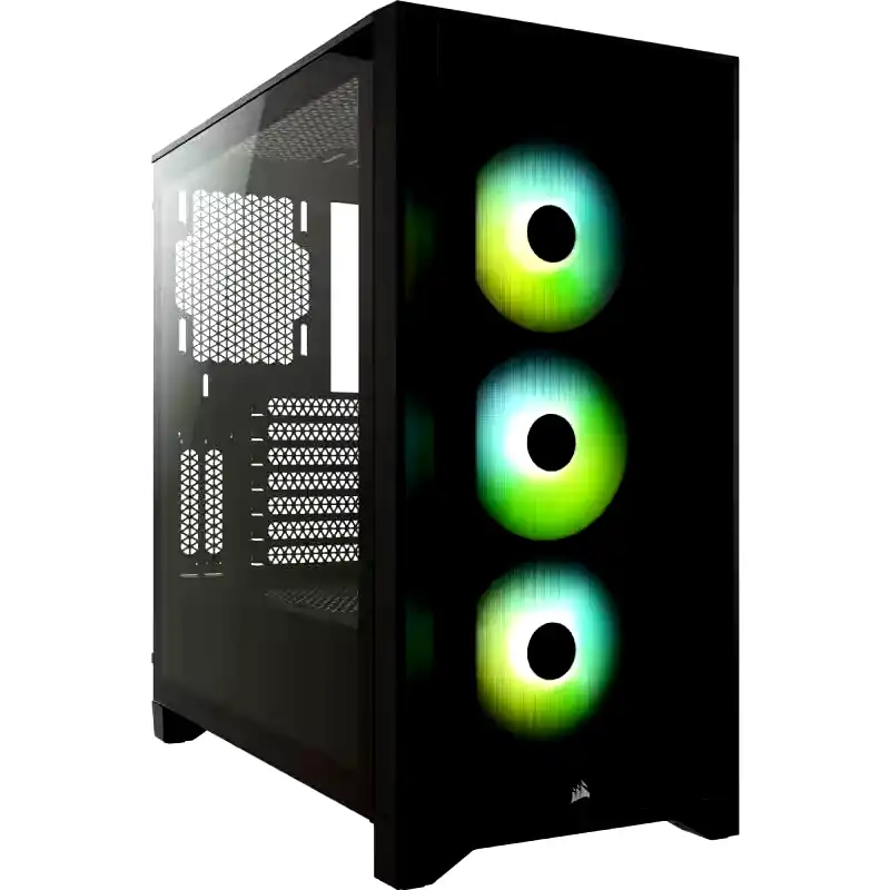 Additional Image 1: Gabinete-Corsair-4000X-ICUE-Negro-Atx-vidrio-templado-3-coolers-argb-2.webp