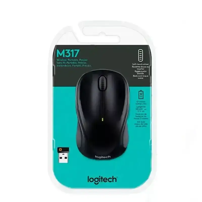 Mouse inalámbrico Logitech M317 negro-4.webp