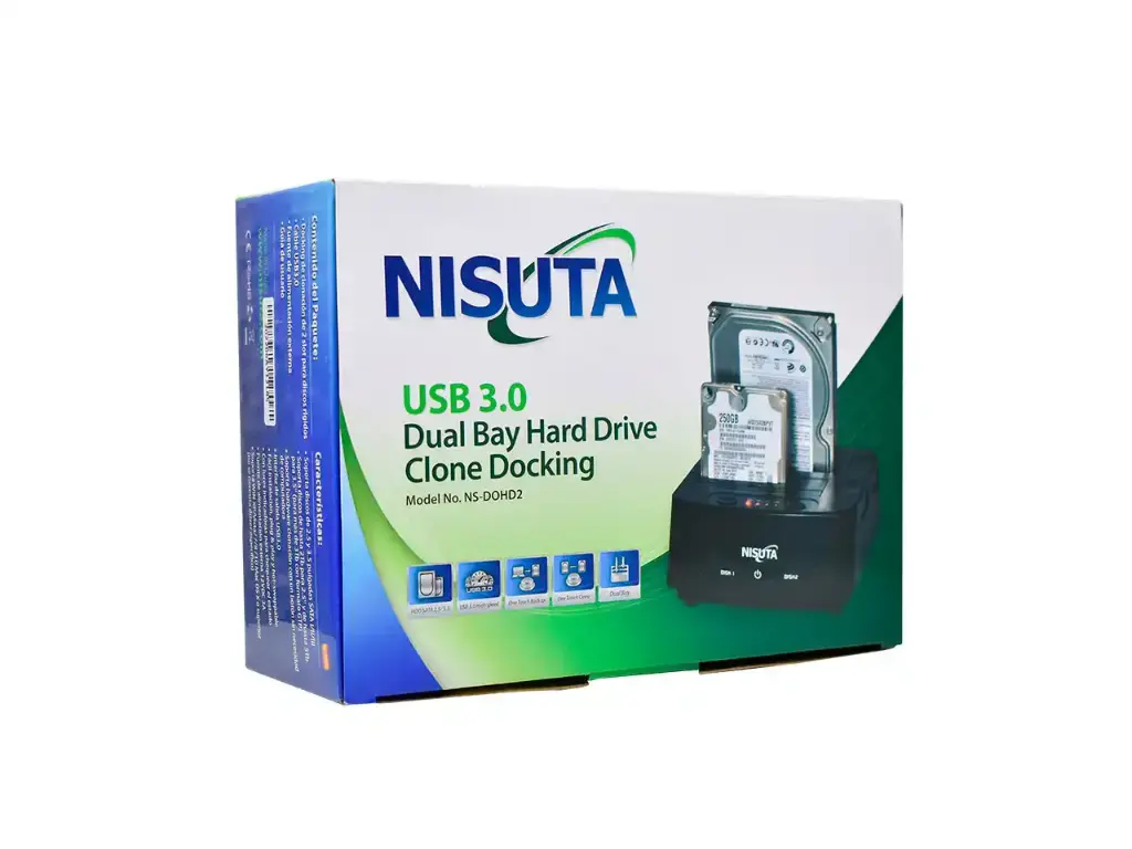 Clonador de discos 2.5 y 3.5 USB 3.0 docking Nisuta  NSDOHD2-3.webp