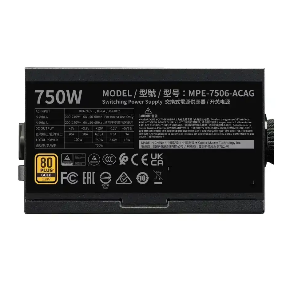 Fuente Cooler Master MWE Gold 750 V3 80 Plus Gold-3.webp