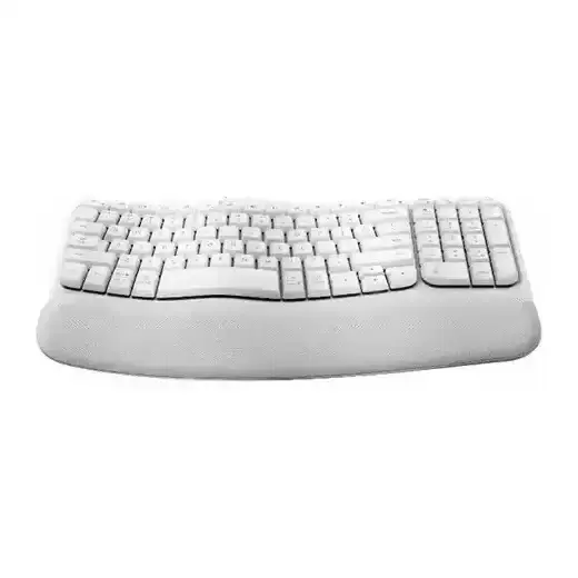 Teclado Inalámbrico Logitech Wave Ergonómico Blanco-1.webp