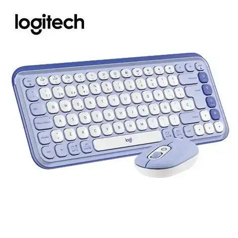 Teclado y mouse Inalámbrico Logitech POP Icon Lila-2.webp