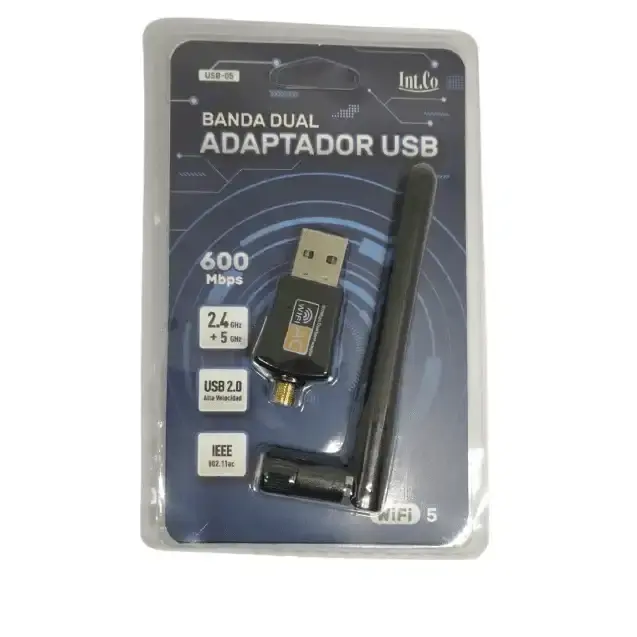 Placa de red Wifi USB Int.co 600Mbps doble banda-2.webp