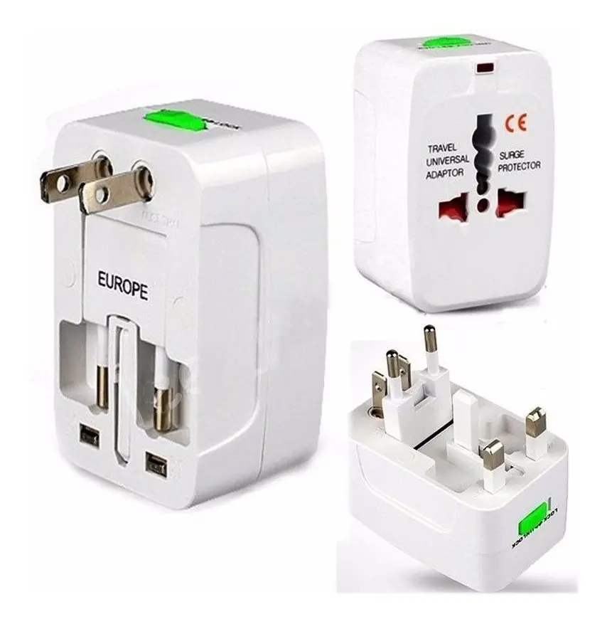 Adaptador de corriente universal viajero multi enchufe europeo  220v 