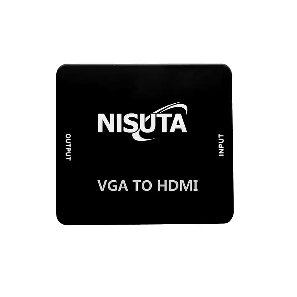 Adaptador VGA a HDMI Nisuta con audio 3.5mm Full HD 1080p - 202009DZ08945 