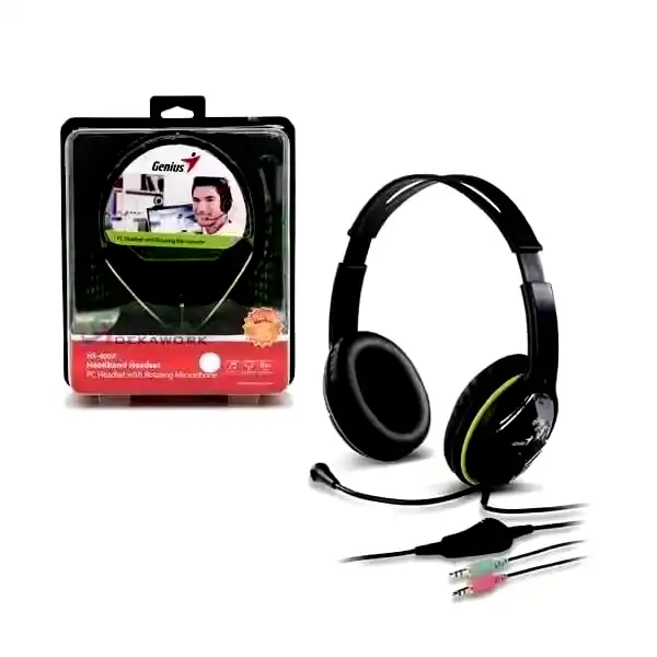Auricular Genius HS-400A c/mic -2 x miniplug 3.5mm-c/control 