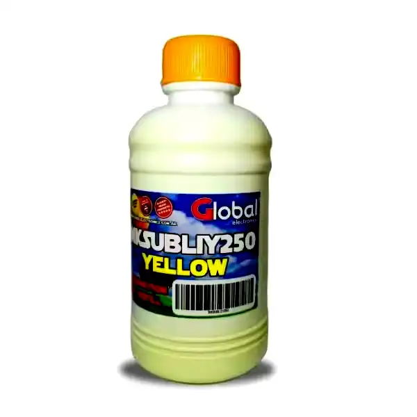 Botella de tinta alternativa sublimación premium Global amarillo 250cm3 