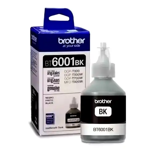 Botella de tinta Brother BT6001 Original Negro Para DCP-T300 T500W 