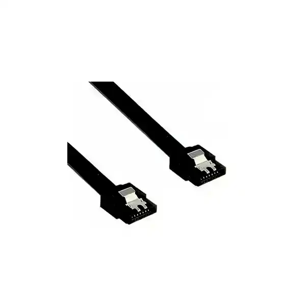 Cable de datos Sata 3 negro con traba 