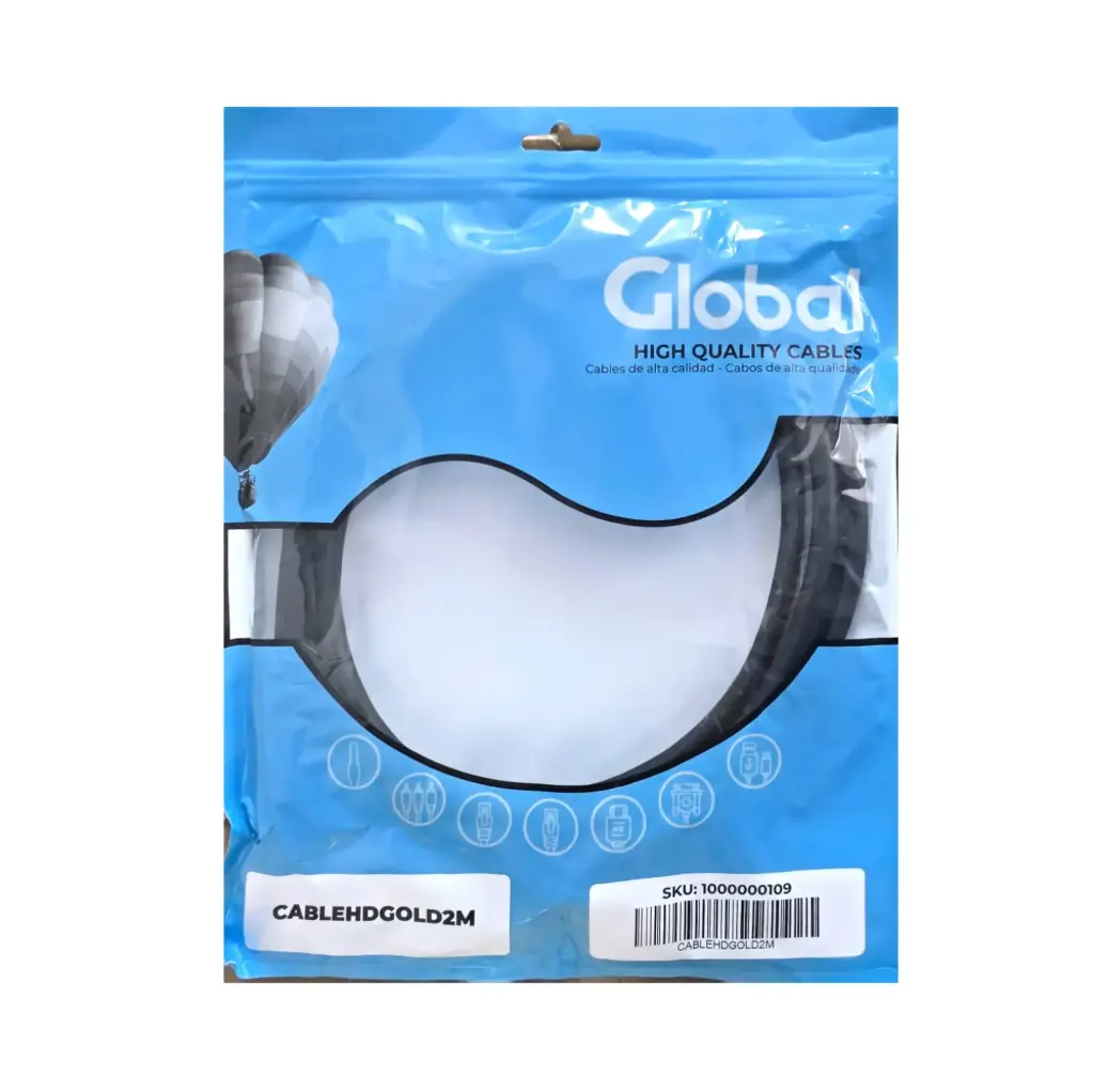 Cable Hdmi 2mts v2.0 4K Full HD 60fps Global