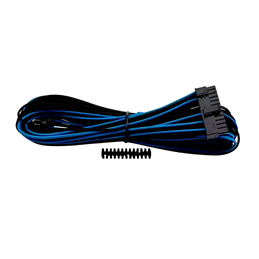 Cable mallado extensión para mother 24 pines Corsair azul/negro 
