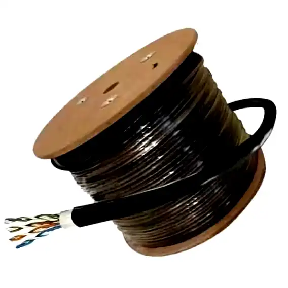 Cable UTP Cat 5E GLC exterior doble vaina negro 1mt suelto para armar 