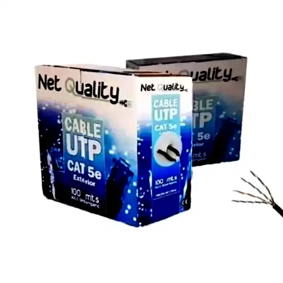 Cable UTP Cat 5E Net Quality exterior bobina 100mts negro 