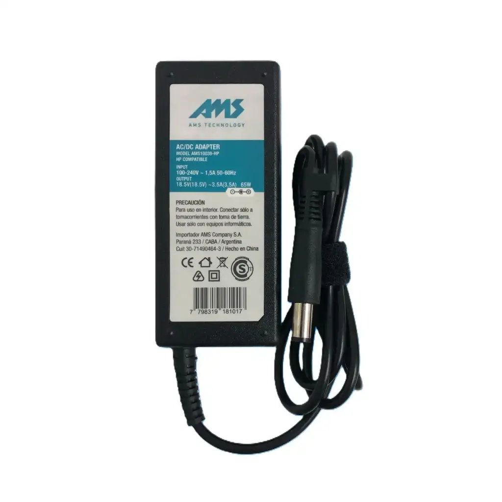 Cargador notebook alternativo HP 18.5v 3.5a 65W (7.4x5.0) 