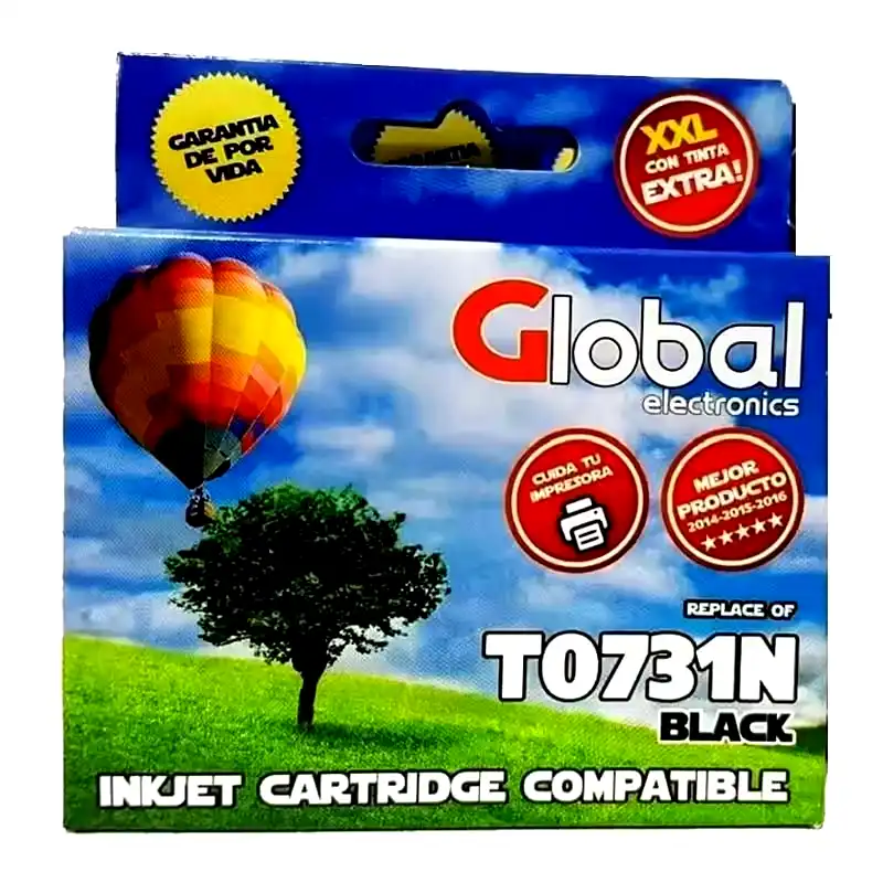 Cartucho alternativo Global Epson T0731N T073120 negro 15 Mls 