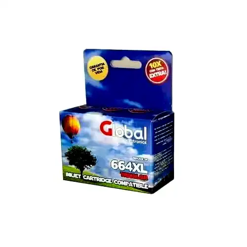 Cartucho alternativo Global HP 664XL F6V30AL Tri-Color 21Mls 