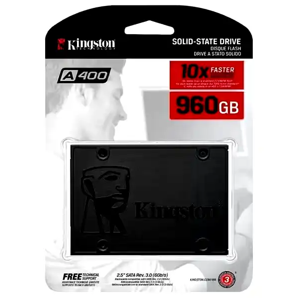 Disco SSD Sata Kingston 960GB A400 500MB/s 