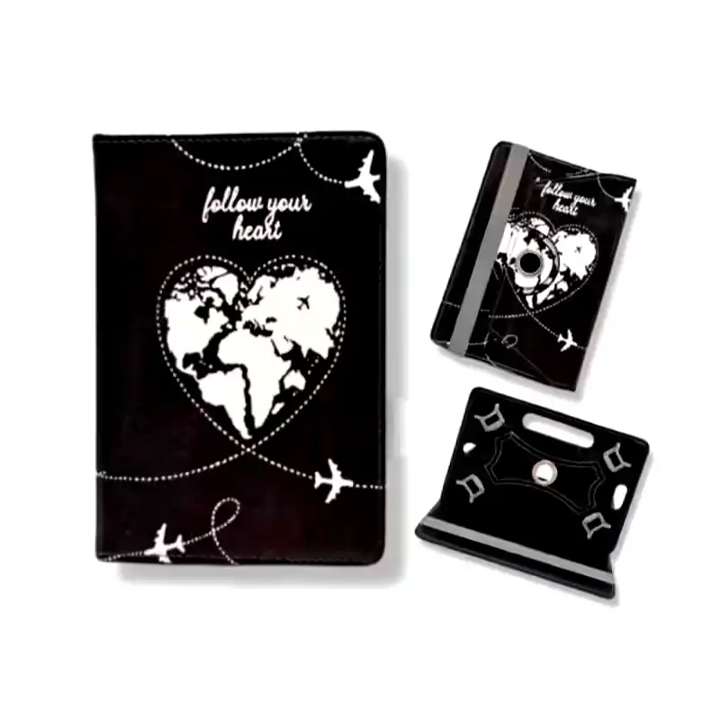 Estuche funda universal de tablet 10'' Soul 360° corazones 