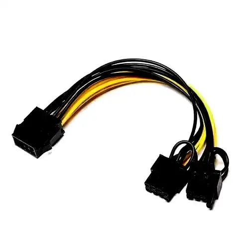 Hub splitter adaptador pcie 8 pines a 6+2 pines mineria rig 