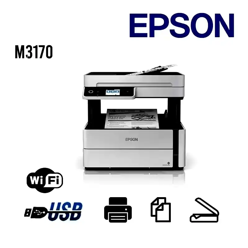 Impresora Multifunción Sistema Continuo Epson EcoTank M3170 c/Wifi Mono 