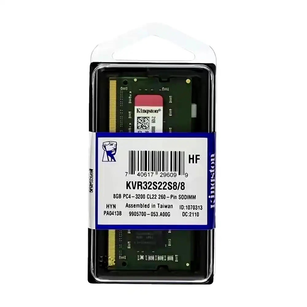 Memoria Ram Kinsgton 8GB 3200Mhz DDR4 NO-ECC SODIMM
