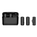 Micrófonos corbateros inalámbricos doble recargables J13 Android estuche de carga transmisiones en vivo youtubers - Usb tipo c 