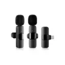 Micrófonos corbateros inalámbricos doble recargables K9 Max Android p/entrevistas y vivo c/accesorios - Usb tipo c 