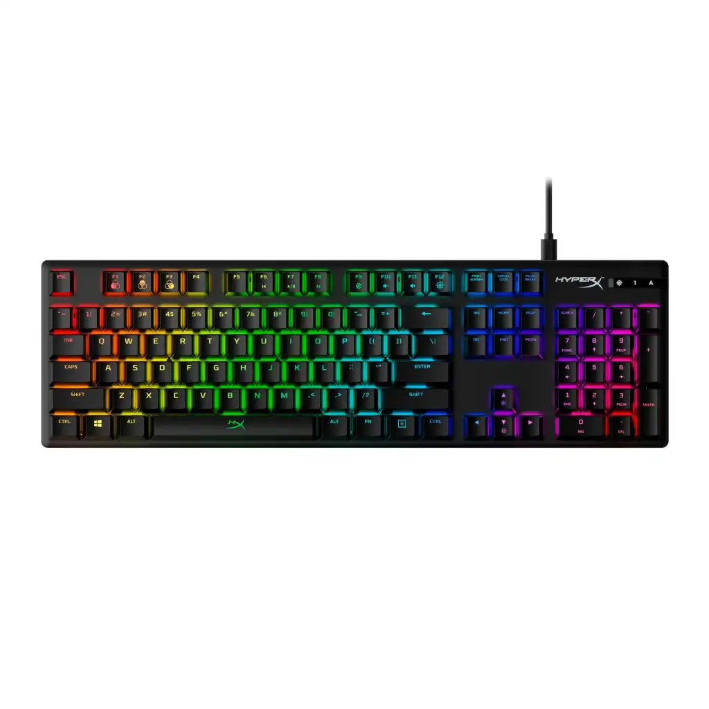 Teclado gamer mecánico Hyperx Alloy Origins RGB Red Switch HX-KB6RDX-LA