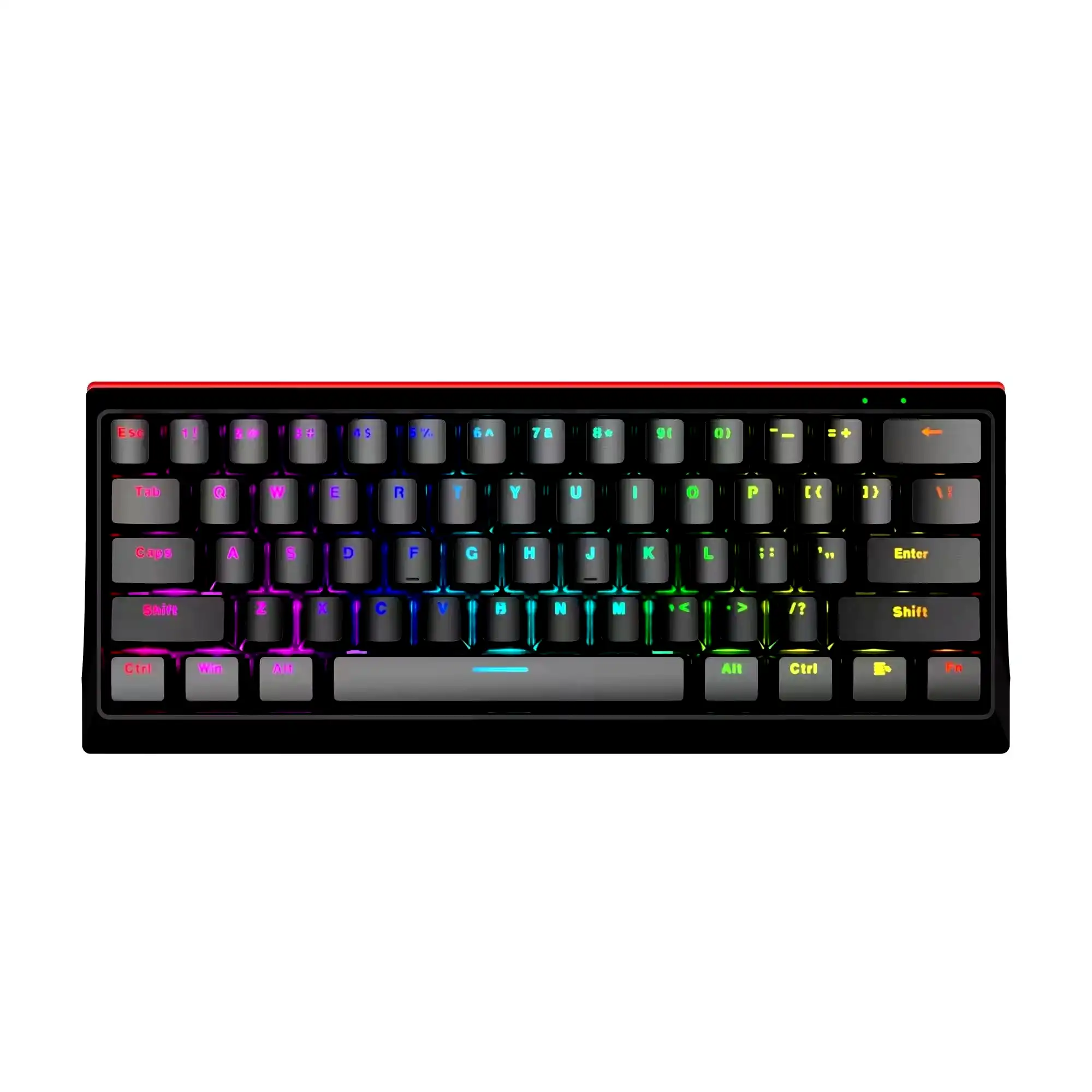 Teclado mecánico TKL 60% Marvo KG962SP-B negro RGB blue switch esp 