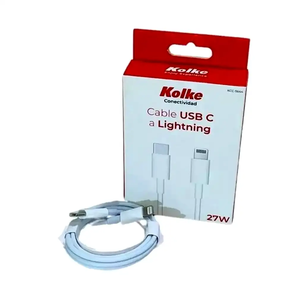 Cable lightning carga rápida Kolke 1mt 27W 630434