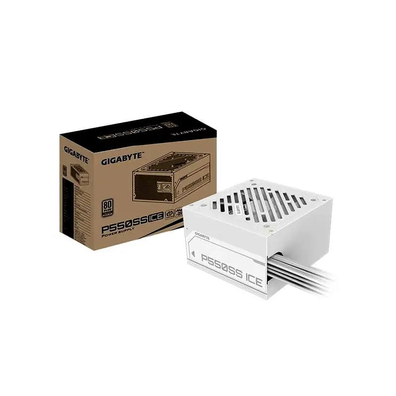 Fuente pc Gigabyte 550W 80 Plus silver blanca