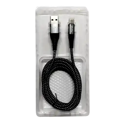 Cable USB tipo c carga rápida mallado 6A Kolke 2mts usb 3.0 630166