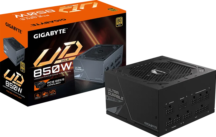 Fuente pc Gigabyte 850W 80 Plus Gold Full Modular PG5 negra