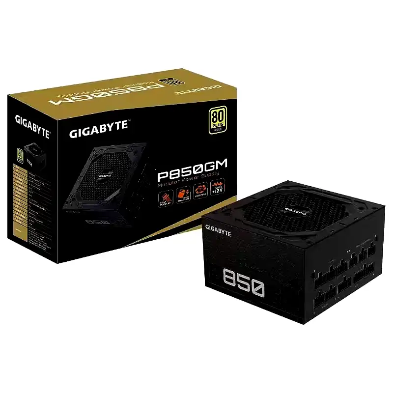 Fuente pc Gigabyte 850W 80 Plus Gold Full Modular PG5 negra