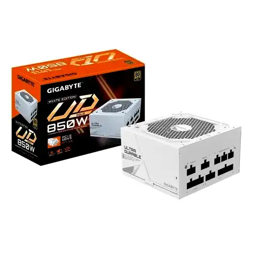 Fuente pc Gigabyte 850W 80 Plus Gold Full Modular PG5 blanca