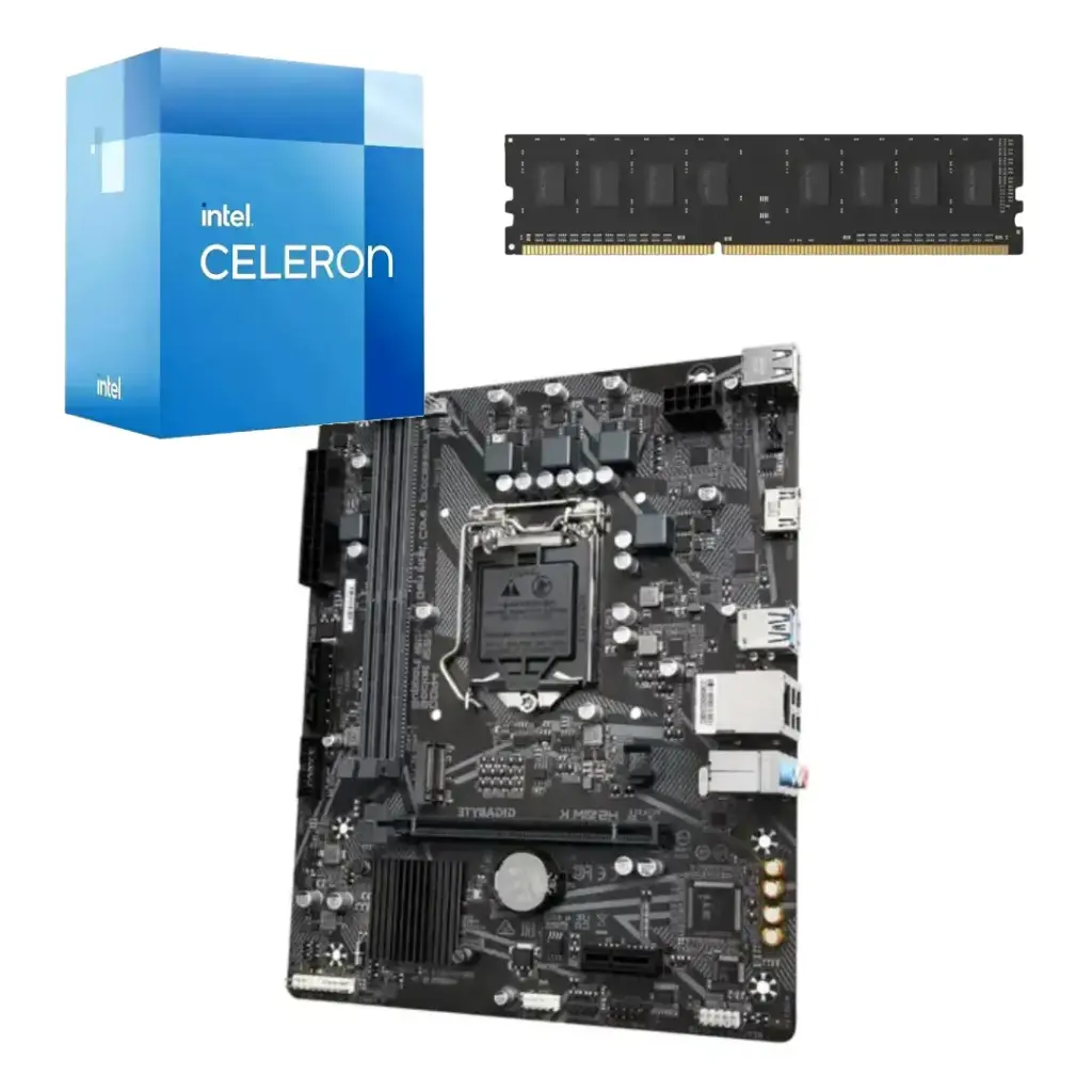 Combo Intel Celeron G5925 / Placa H510 / Ram 8GB 3200MHz c/video