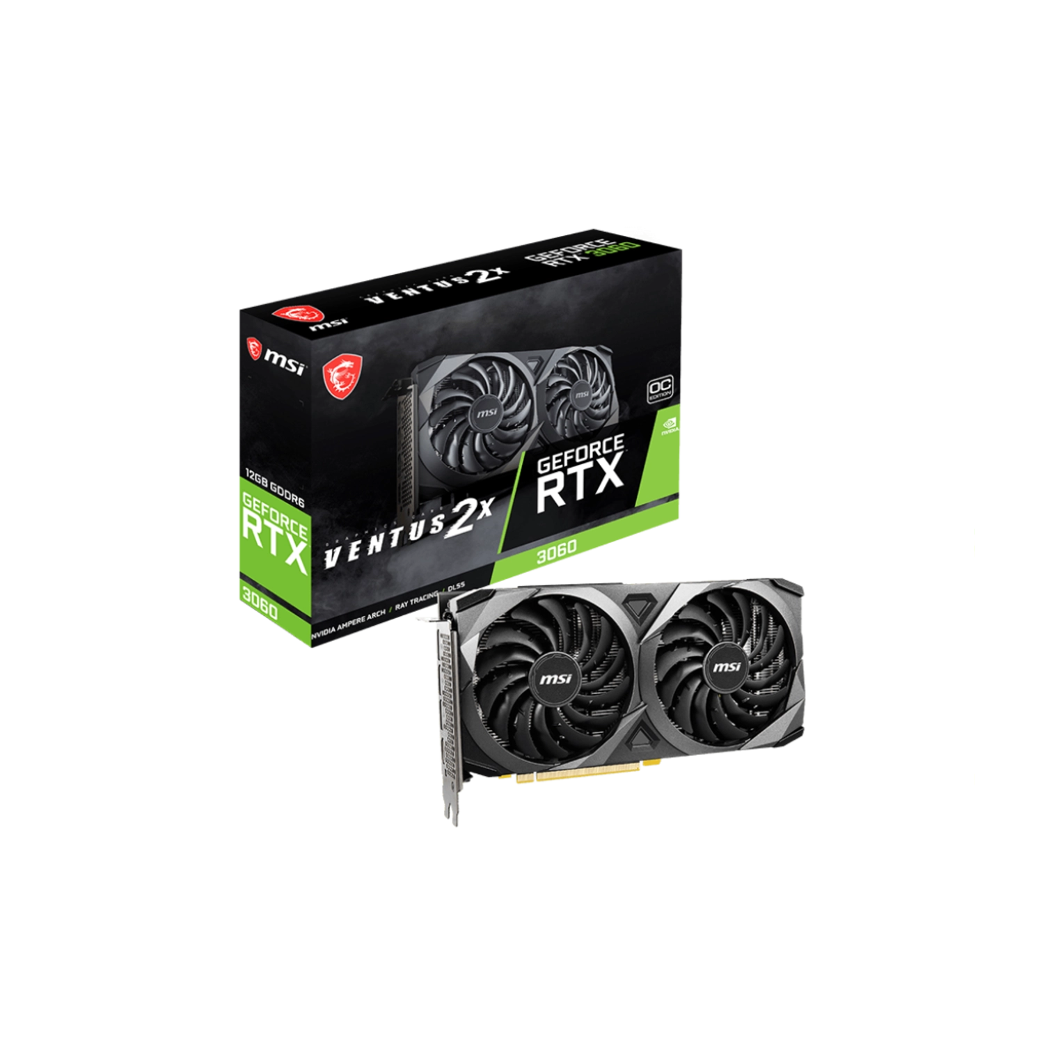 Placa de video MSI RTX 3060 Ventus 2X 12GB OC